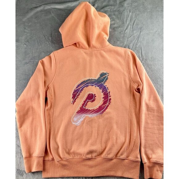 Peloton The Ultimate Lightweight Zip Front Hoodie Size Medium Peach Pockets - Picture 1 of 16